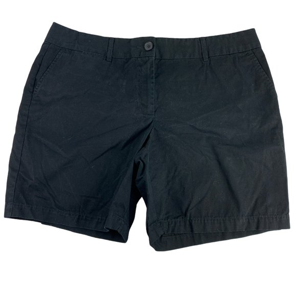 LOFT Pants - Ann Taylor LOFT 16 Black Chino Shorts 36 X 7.5